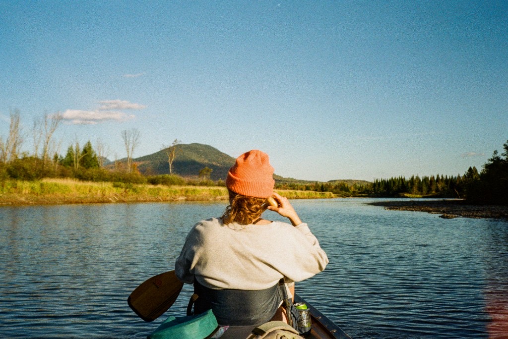 Canoeing on a river